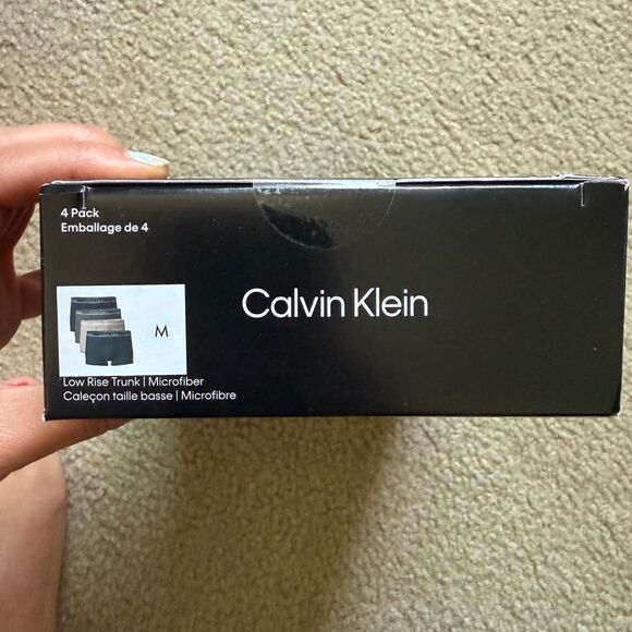 Calvin Klein Men Microfiber Low Rise Trunk-4 pack Black, Gray, Tan, Green size M - Picture 4 of 4